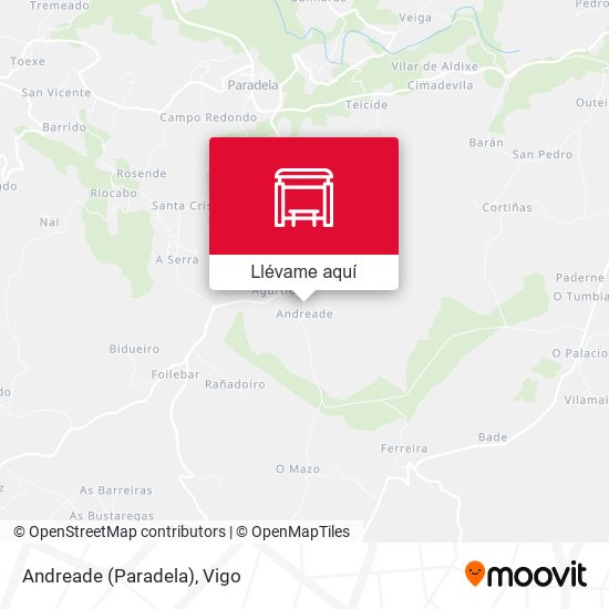 Mapa Andreade (Paradela)
