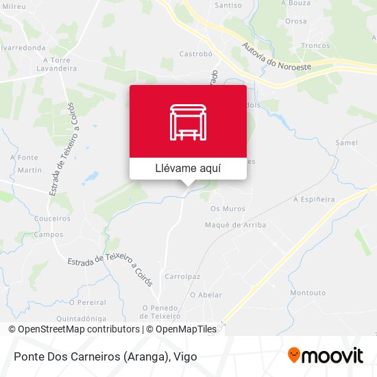 Mapa Ponte Dos Carneiros (Aranga)