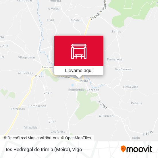 Mapa Ies Pedregal de Irimia (Meira)