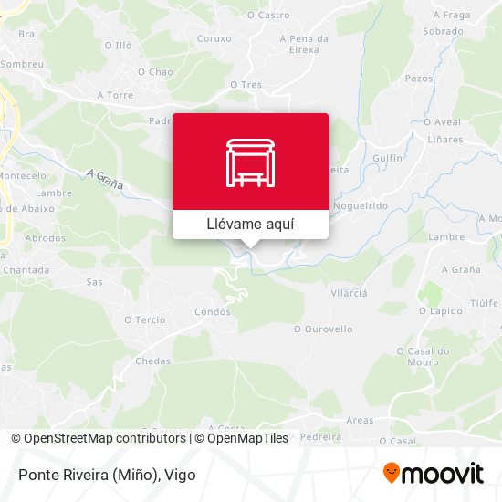 Mapa Ponte Riveira (Miño)