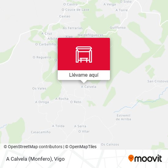 Mapa A Calvela (Monfero)