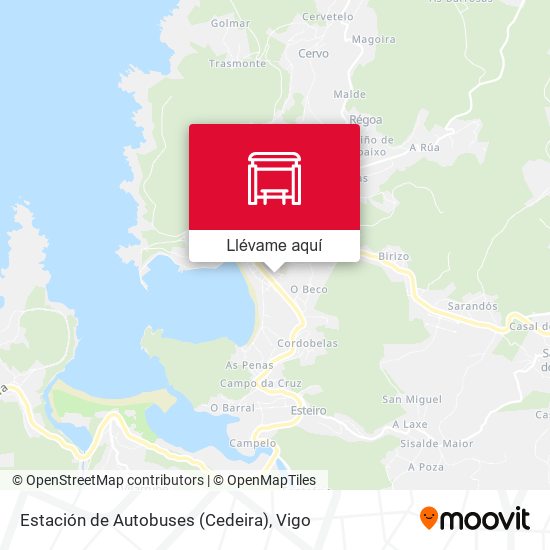 Mapa Estación de Autobuses (Cedeira)