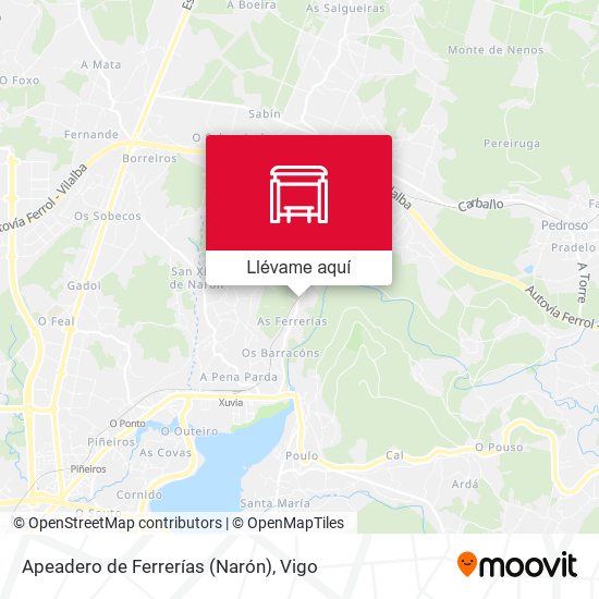Mapa Apeadero de Ferrerías (Narón)