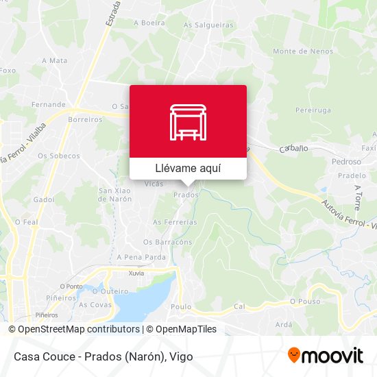 Mapa Casa Couce - Prados (Narón)