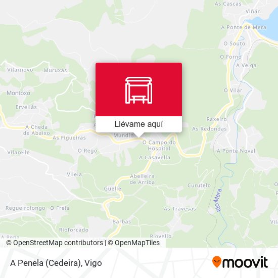 Mapa A Penela (Cedeira)