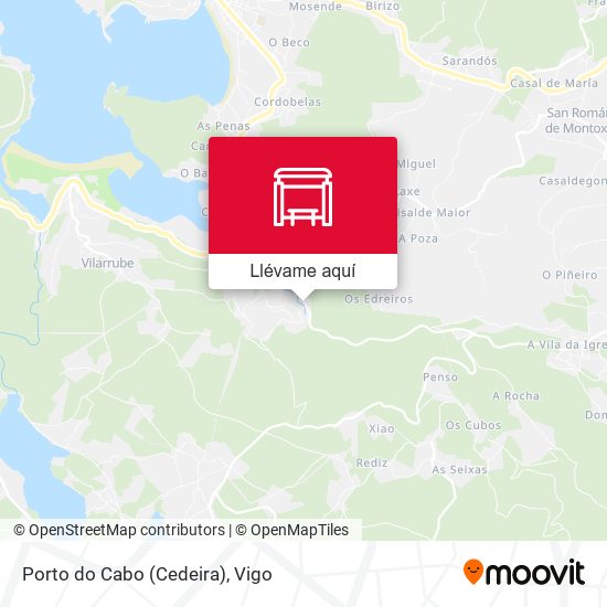 Mapa Porto do Cabo (Cedeira)