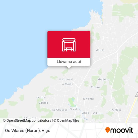 Mapa Os Vilares (Narón)