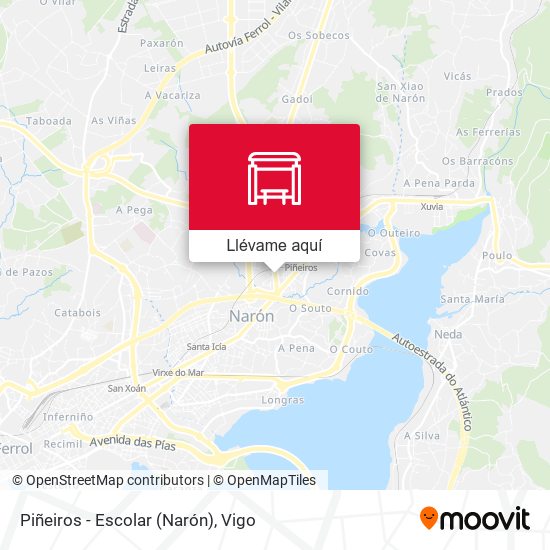 Mapa Piñeiros - Escolar (Narón)