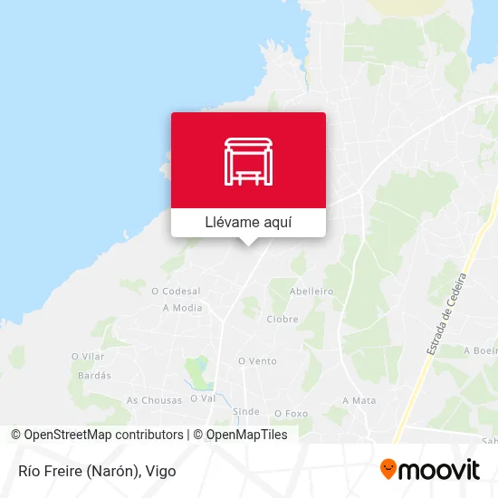 Mapa Río Freire (Narón)