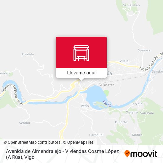 Mapa Avenida de Almendralejo - Viviendas Cosme López (A Rúa)