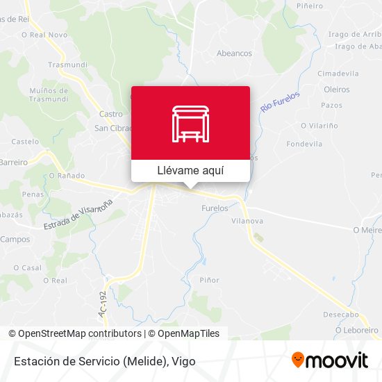 Mapa Estación de Servicio (Melide)