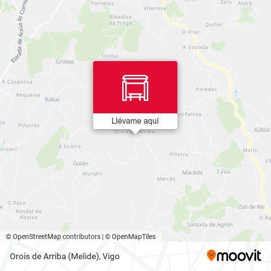 Mapa Orois de Arriba (Melide)