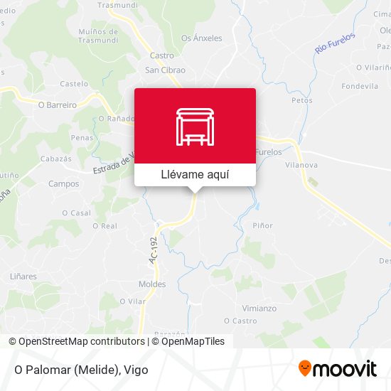 Mapa O Palomar (Melide)