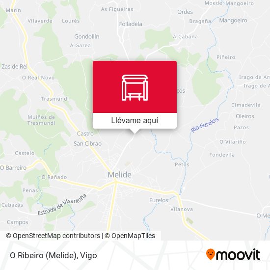 Mapa O Ribeiro (Melide)