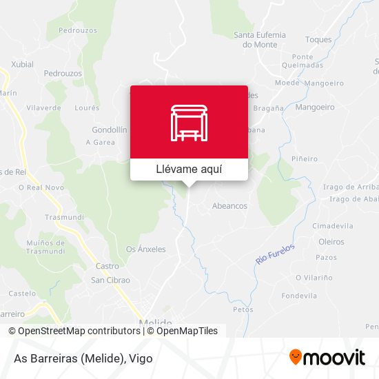 Mapa As Barreiras (Melide)