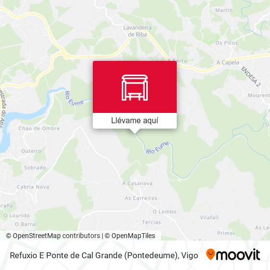 Mapa Refuxio E Ponte de Cal Grande (Pontedeume)