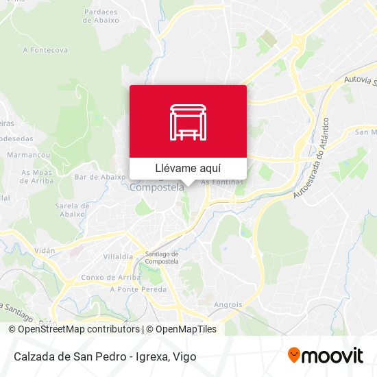 Mapa Calzada de San Pedro - Igrexa