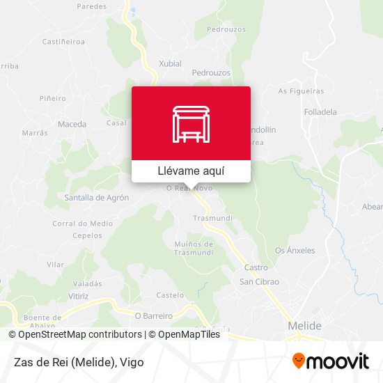 Mapa Zas de Rei (Melide)