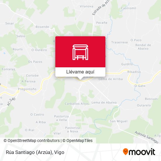 Mapa Rúa Santiago (Arzúa)