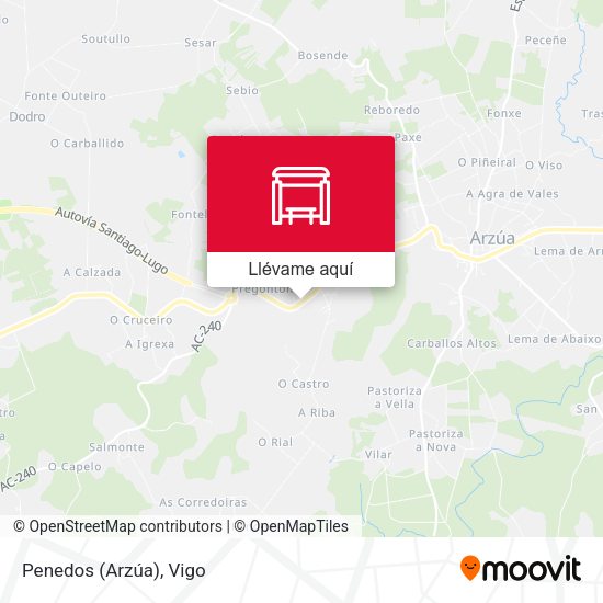 Mapa Penedos (Arzúa)