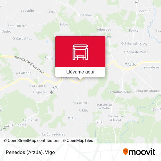 Mapa Penedos (Arzúa)
