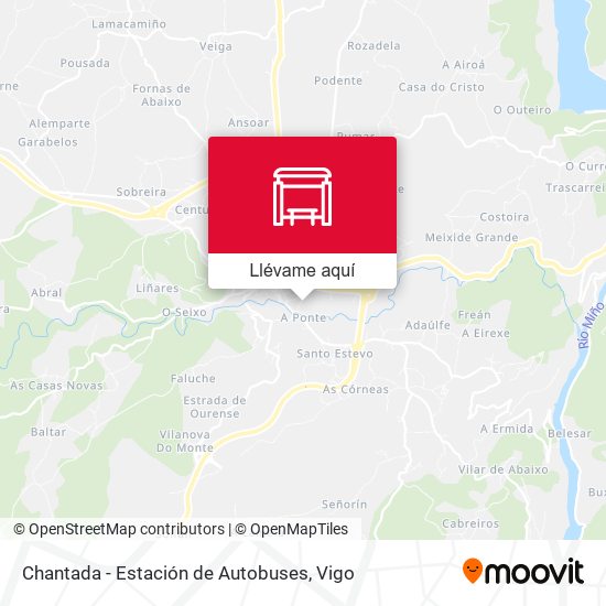 Mapa Chantada - Estación de Autobuses