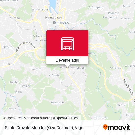 Mapa Santa Cruz de Mondoi (Oza-Cesuras)