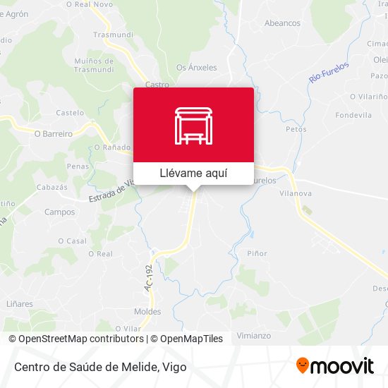 Mapa Centro de Saúde de Melide