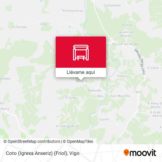 Mapa Coto (Igrexa Anxeriz) (Friol)