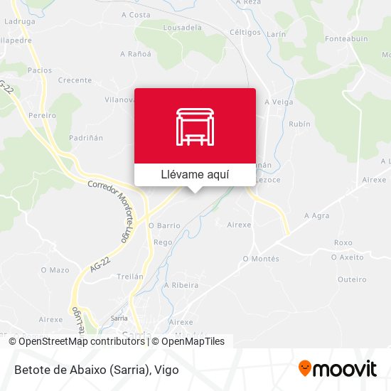 Mapa Betote de Abaixo (Sarria)