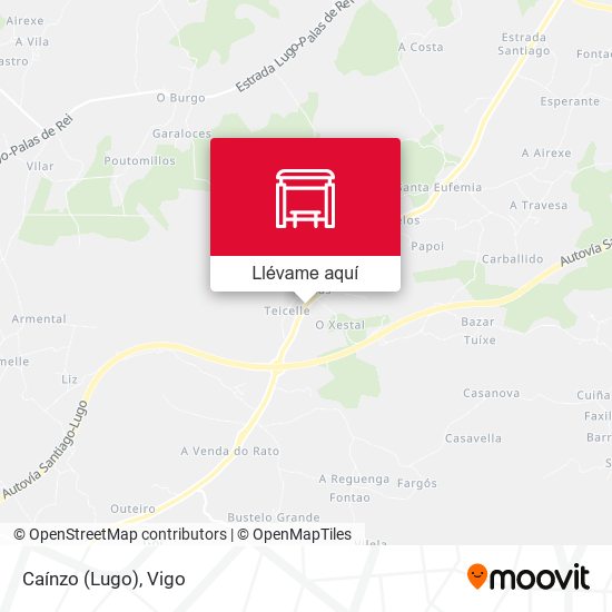 Mapa Caínzo (Lugo)