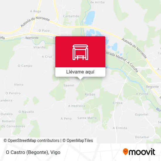 Mapa O Castro (Begonte)