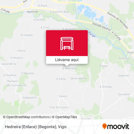 Mapa Hedreira (Enlace) (Begonte)