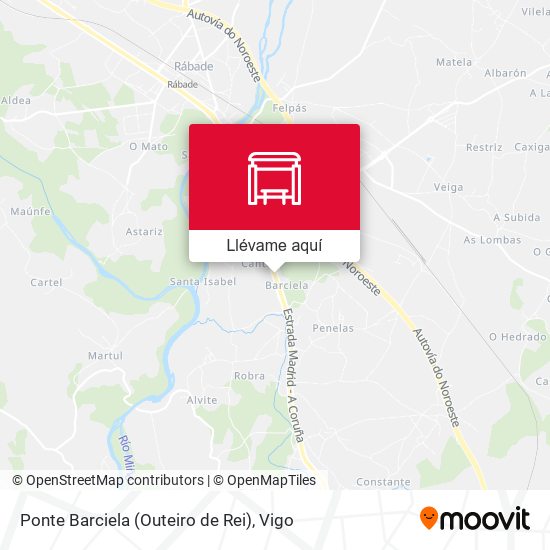 Mapa Ponte Barciela (Outeiro de Rei)
