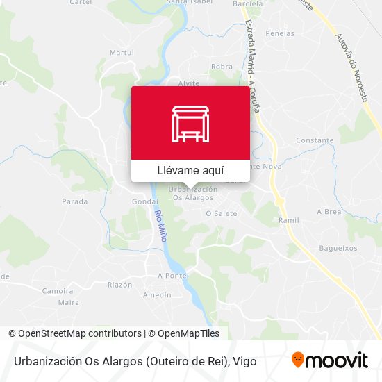 Mapa Urbanización Os Alargos (Outeiro de Rei)