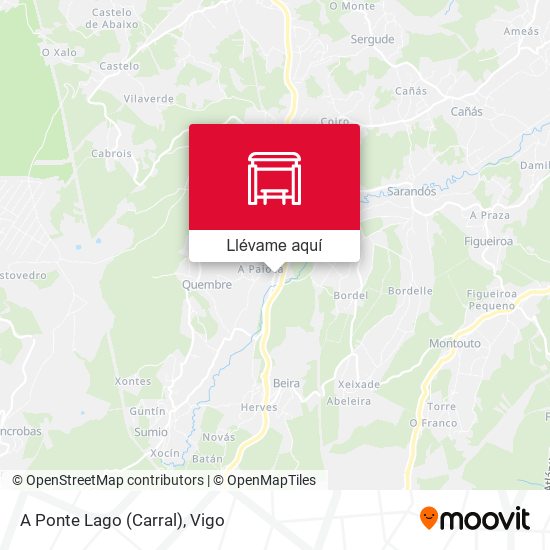 Mapa A Ponte Lago (Carral)