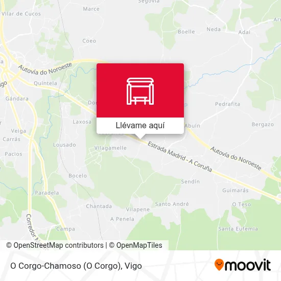 Mapa O Corgo-Chamoso