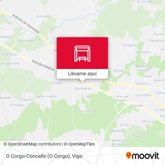 Mapa O Corgo-Concello