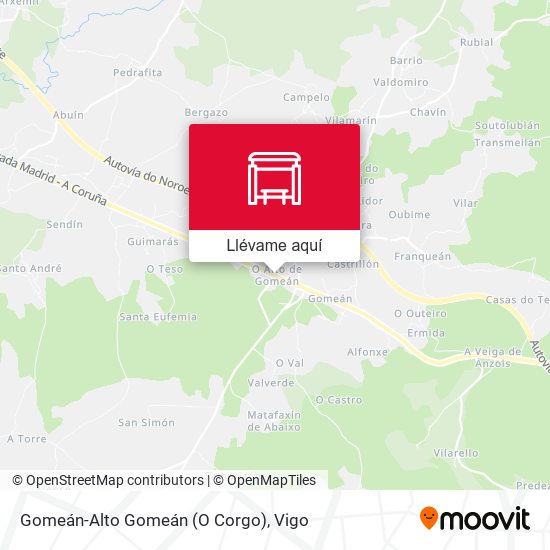 Mapa Gomeán-Alto Gomeán (O Corgo)