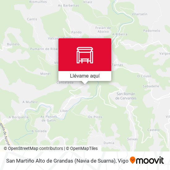 Mapa San Martiño Alto de Grandas (Navia de Suarna)