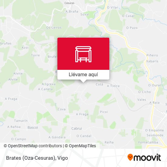 Mapa Brates (Oza-Cesuras)