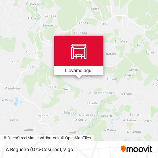 Mapa A Regueira (Oza-Cesuras)