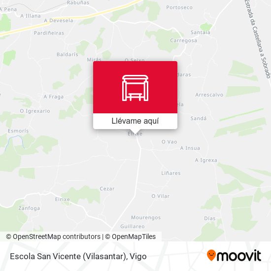 Mapa Escola San Vicente (Vilasantar)