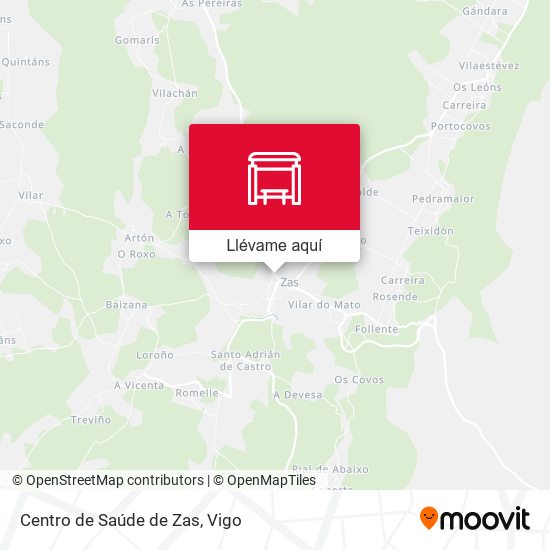 Mapa Centro de Saúde de Zas