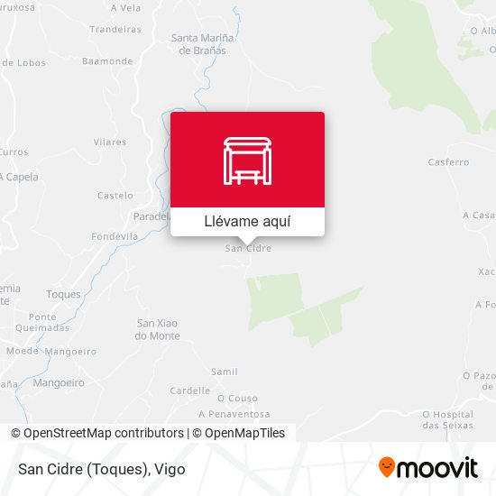 Mapa San Cidre (Toques)