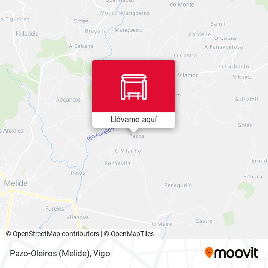 Mapa Pazo-Oleiros (Melide)