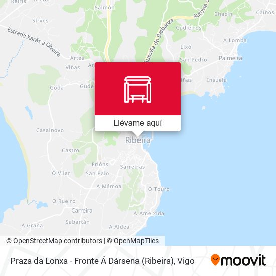 Mapa Praza da Lonxa - Fronte Á Dársena (Ribeira)