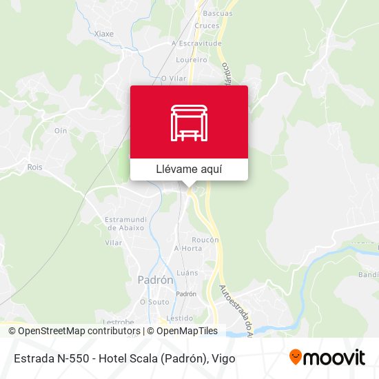 Mapa Estrada N-550 - Hotel Scala (Padrón)