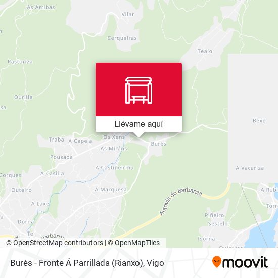 Mapa Burés - Fronte Á Parrillada (Rianxo)