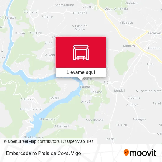 Mapa Embarcadeiro Praia da Cova